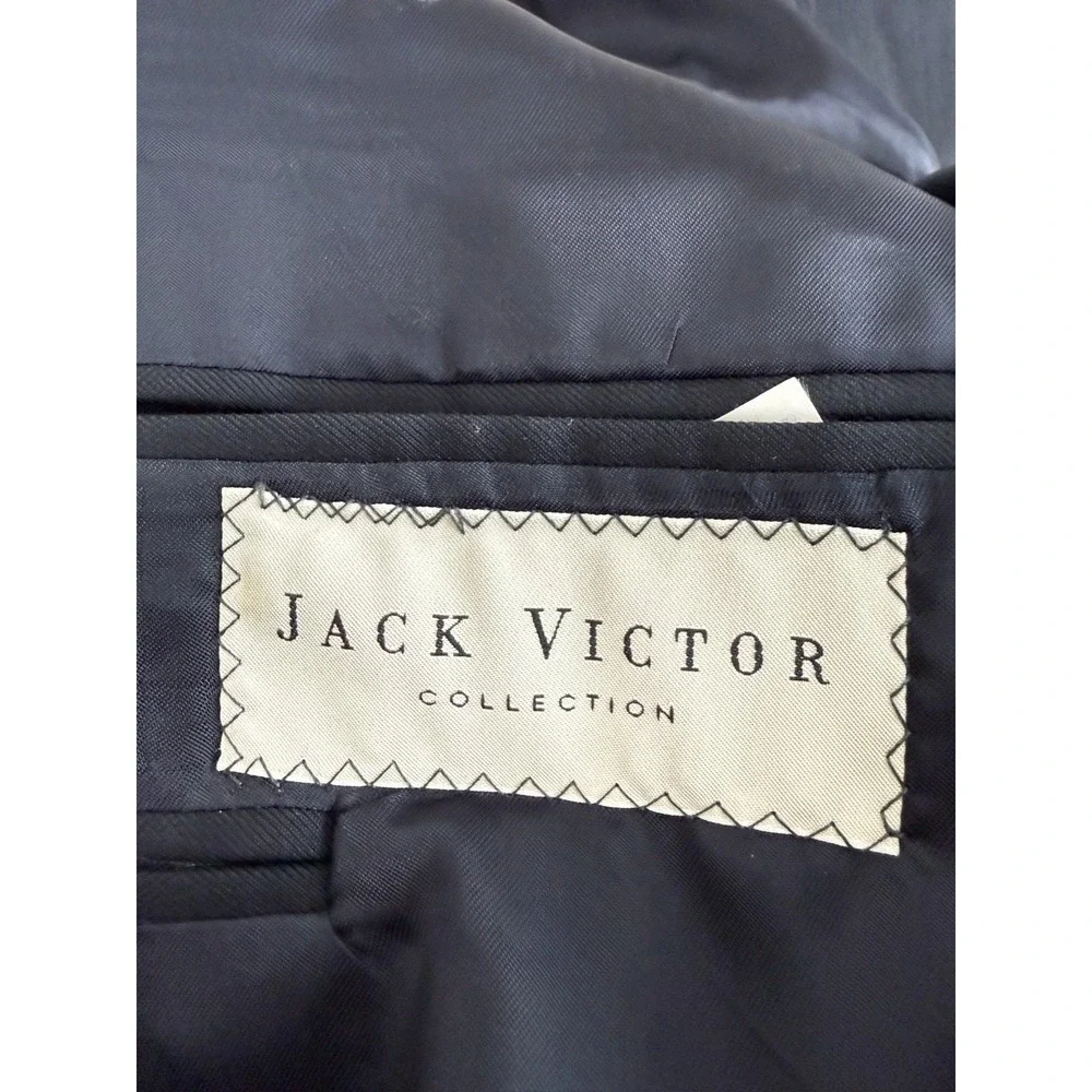 Jack Victor Size 40L Lord & Taylor Minimalist Career Notched Blazer Jacket Black